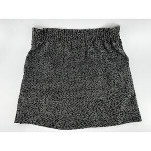 J Crew Size 12 NWT Wool Blend Mini Skirt Elastic Waist Grey Herringbone MSRP $79